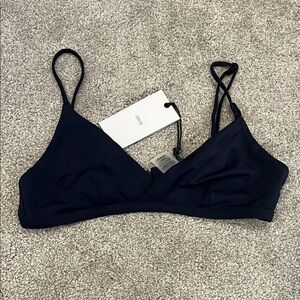NWT Onia Dark Navy  Triangle Bralette - Sleek Women's Intimates size M